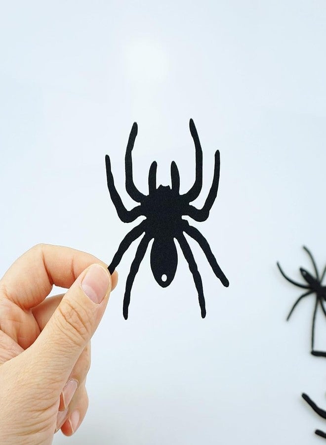 Incrizma 33 PCS Holloween Hanging Spider DecorationsSpider Ornament Black Felt Spider Web HalloweenDecorations for House Decorations(Spider with Web) - Image 4